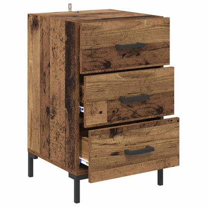 vidaXL Bedside Cabinet Old Wood 40 x 40 x 66 cm Engineered Wood 5