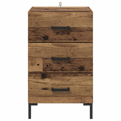 vidaXL Bedside Cabinet Old Wood 40 x 40 x 66 cm Engineered Wood 6