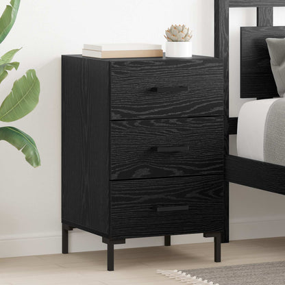 vidaXL Bedside Cabinet Black Oak 40 x 40 x 66 cm Engineered Wood 1