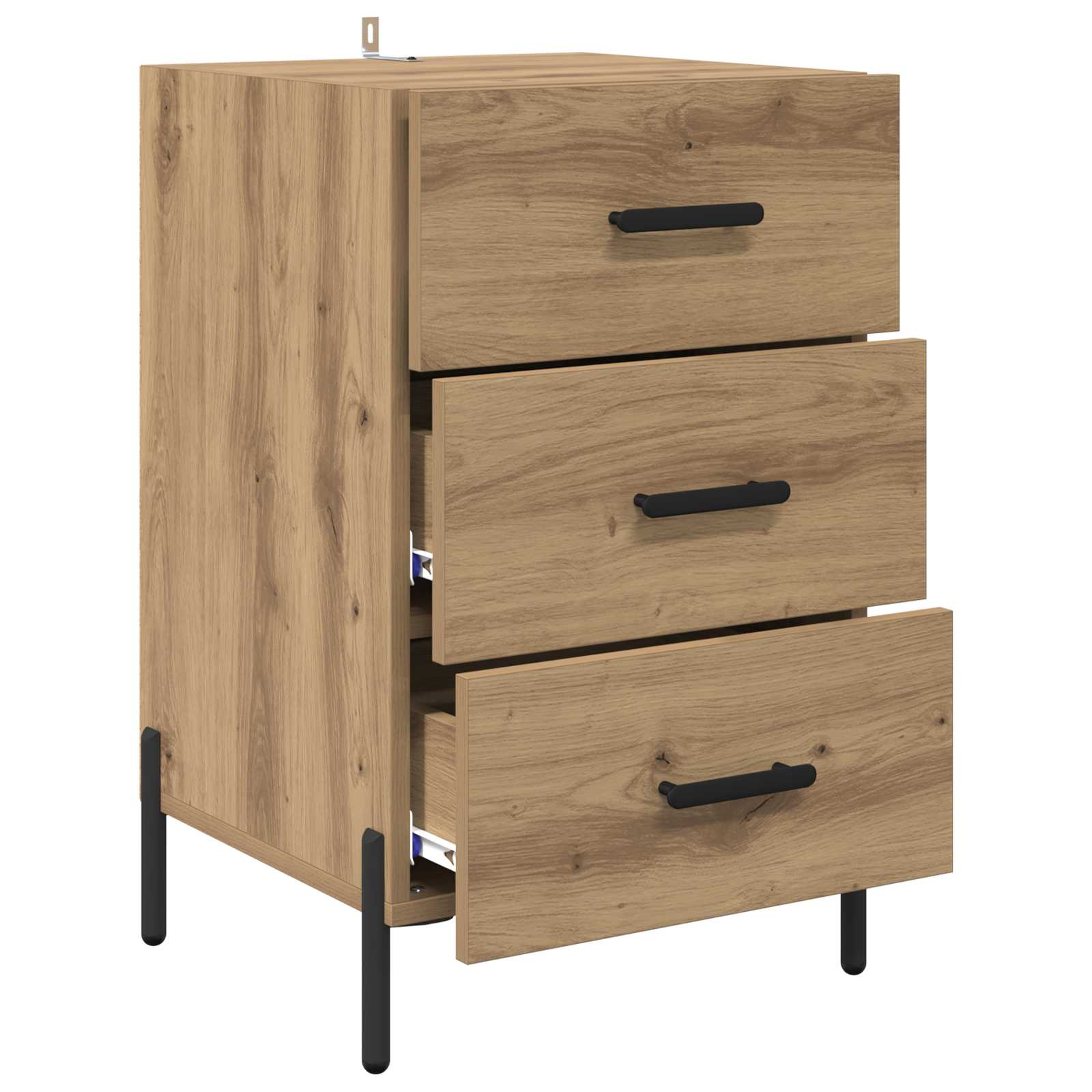 vidaXL Bedside Cabinet Artisan Oak 40 x 40 x 66 cm Engineered Wood 5