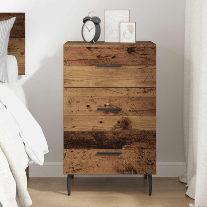 vidaXL Bedside Cabinet Old Wood 40 x 40 x 66 cm Engineered Wood 4