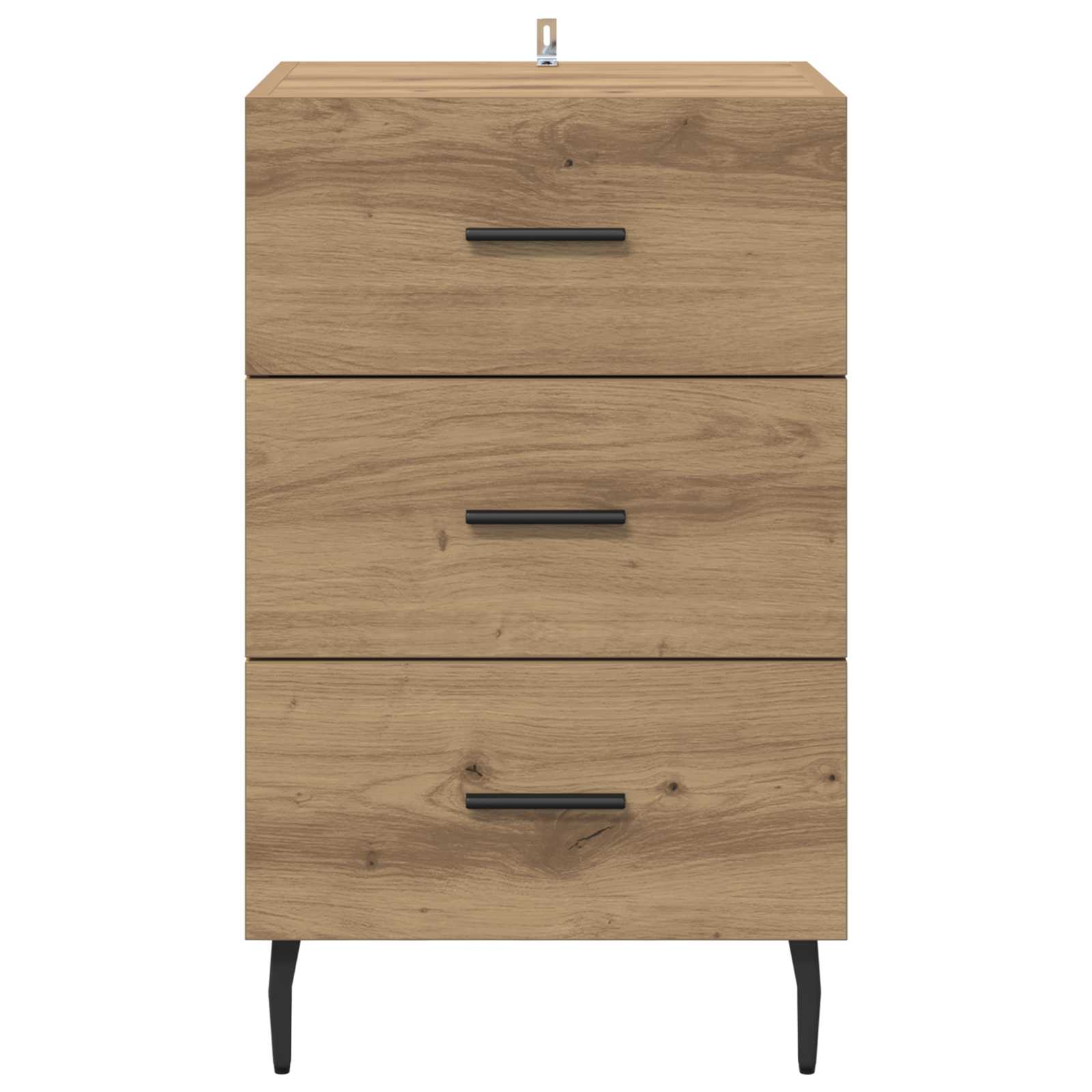 vidaXL Bedside Cabinet Artisan Oak 40 x 40 x 66 cm Engineered Wood 6