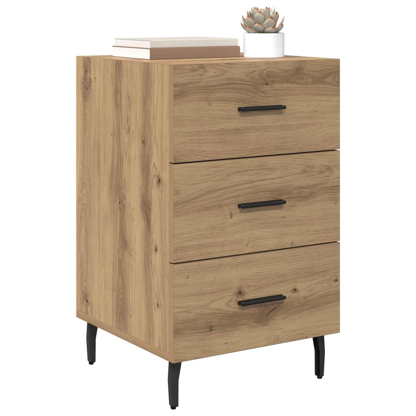 vidaXL Bedside Cabinet Artisan Oak 40 x 40 x 66 cm Engineered Wood 3
