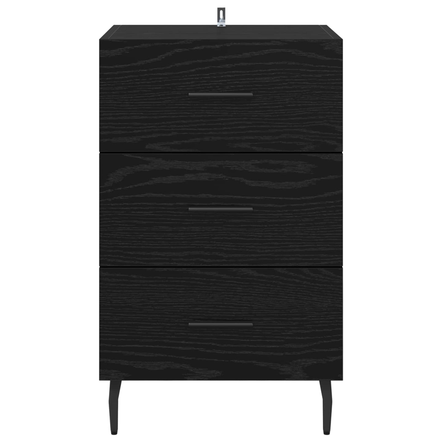 vidaXL Bedside Cabinet Black Oak 40 x 40 x 66 cm Engineered Wood 6