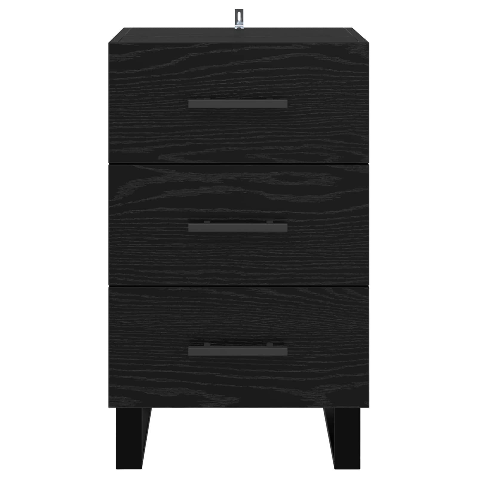 vidaXL Bedside Cabinet Black Oak 40 x 40 x 66 cm Engineered Wood 6