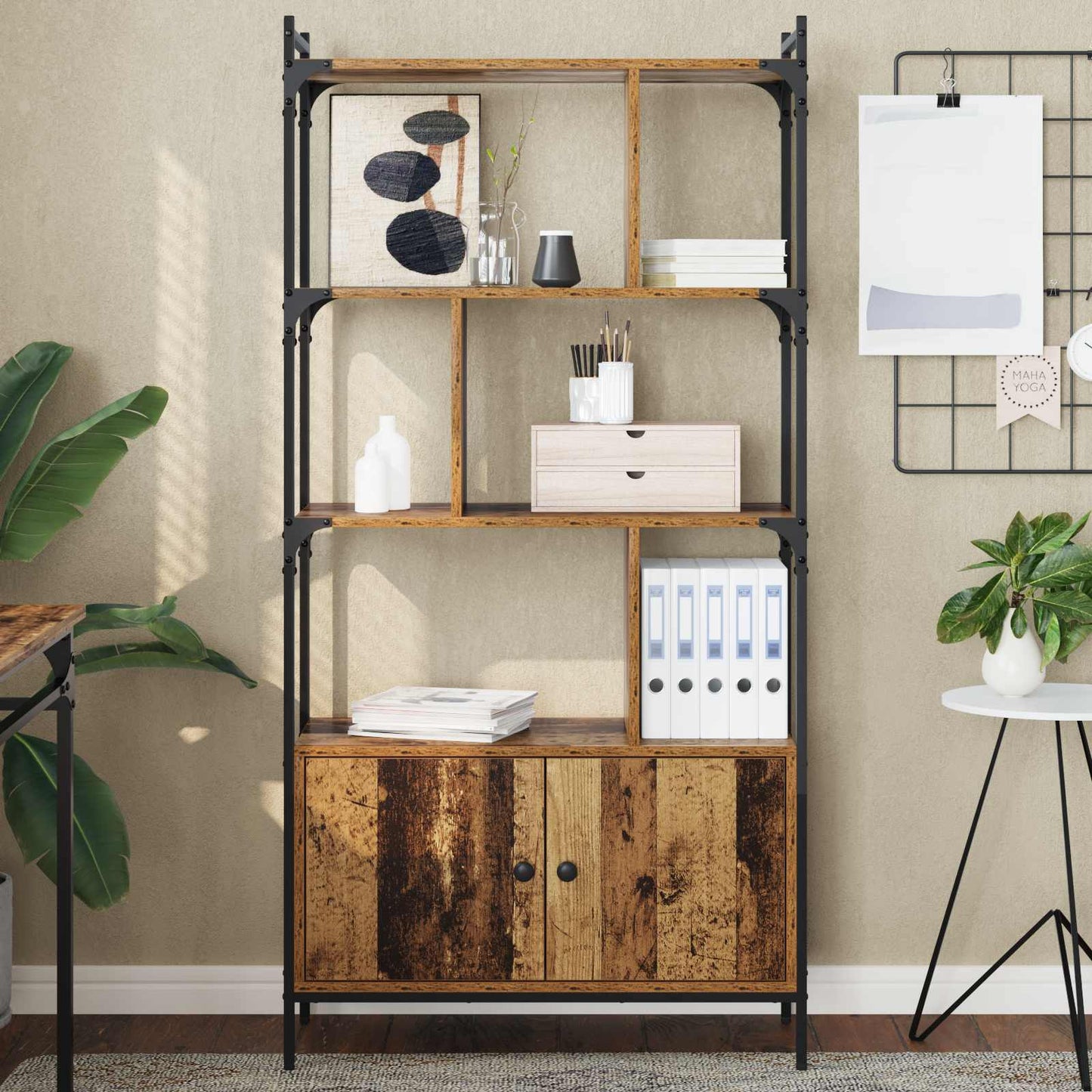 vidaXL Bookcase 6-Tier 76.5 x 30 x 154.5 cm Engineered Wood 4