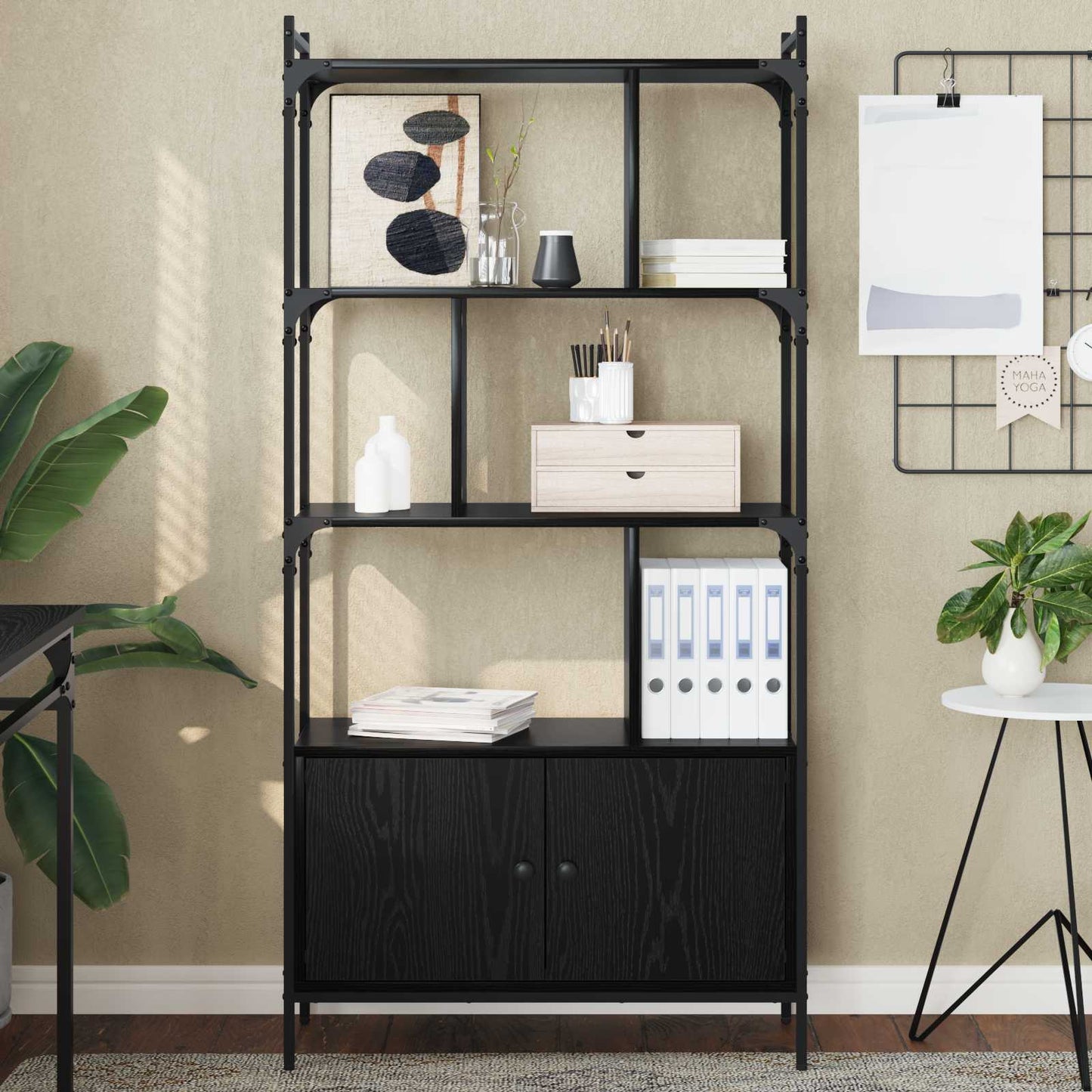 vidaXL Bookcase 6-Tier 76.5 x 30 x 154.5 cm Engineered Wood 4