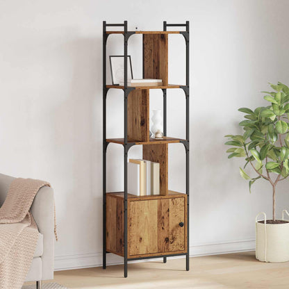 vidaXL Bookcase 6-Tier 44.5 x 30 x 154.5 cm Engineered Wood Old Wood 1