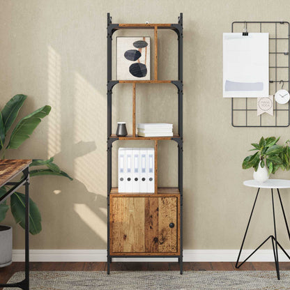 vidaXL Bookcase 6-Tier 44.5 x 30 x 154.5 cm Engineered Wood Old Wood 4