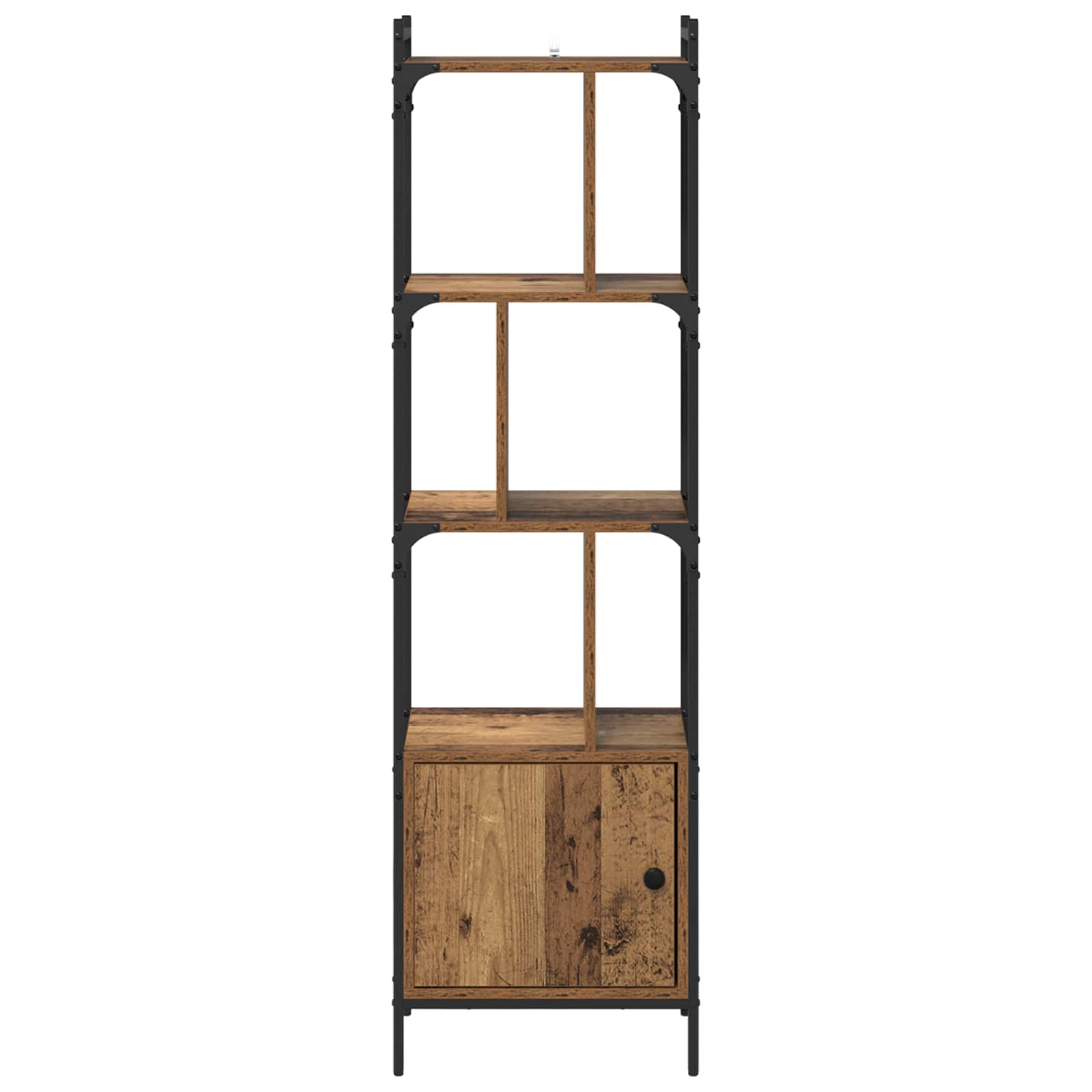 vidaXL Bookcase 6-Tier 44.5 x 30 x 154.5 cm Engineered Wood Old Wood 6