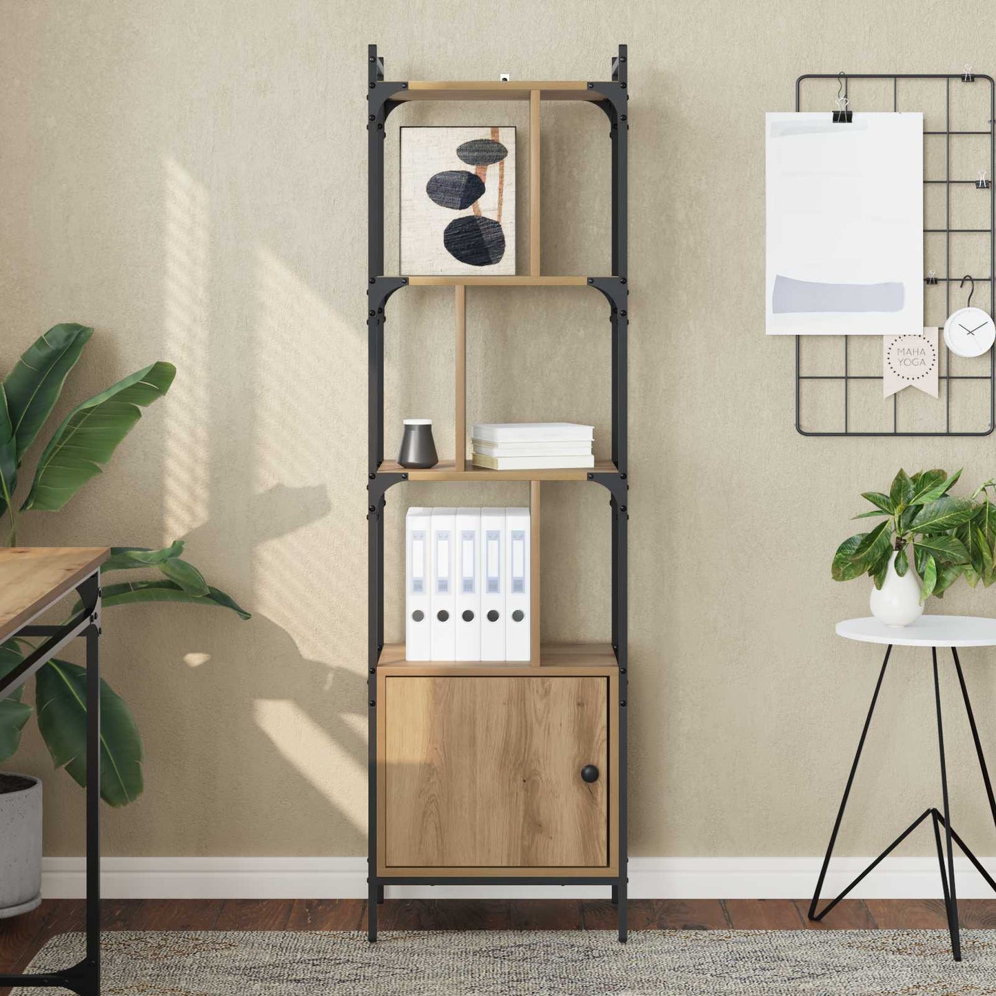vidaXL Bookcase 6-Tier 44.5 x 30 x 154.5 cm Engineered Wood 4