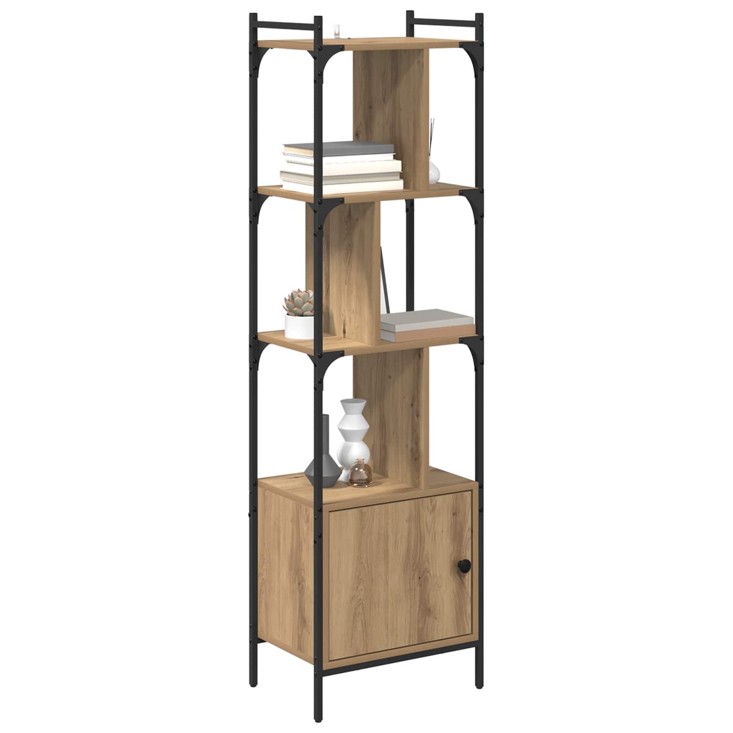 vidaXL Bookcase 6-Tier 44.5 x 30 x 154.5 cm Engineered Wood 3