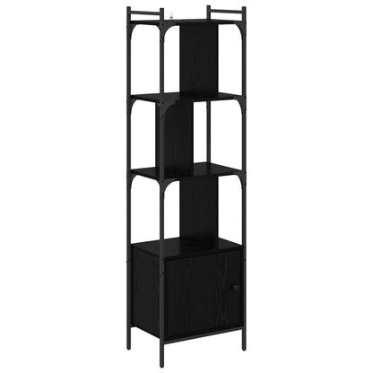 vidaXL Bookcase 6-Tier 44.5 x 30 x 154.5 cm Engineered Wood Black Oak 2