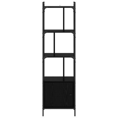 vidaXL Bookcase 6-Tier 44.5 x 30 x 154.5 cm Engineered Wood Black Oak 6