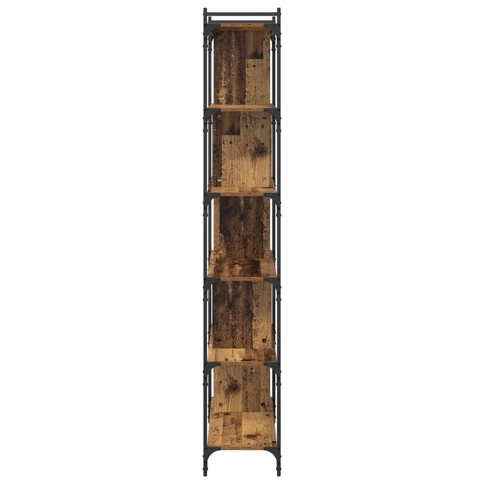 vidaXL Bookcase 5-Tier 76 x 32 x 192 cm Engineered Wood Old wood 6