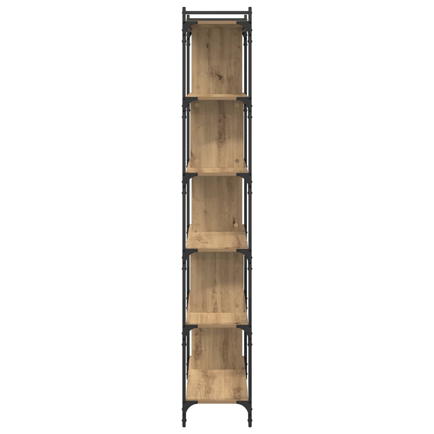 vidaXL Bookcase 5-Tier 76 x 32 x 192 cm Engineered Wood Artisan oak 6