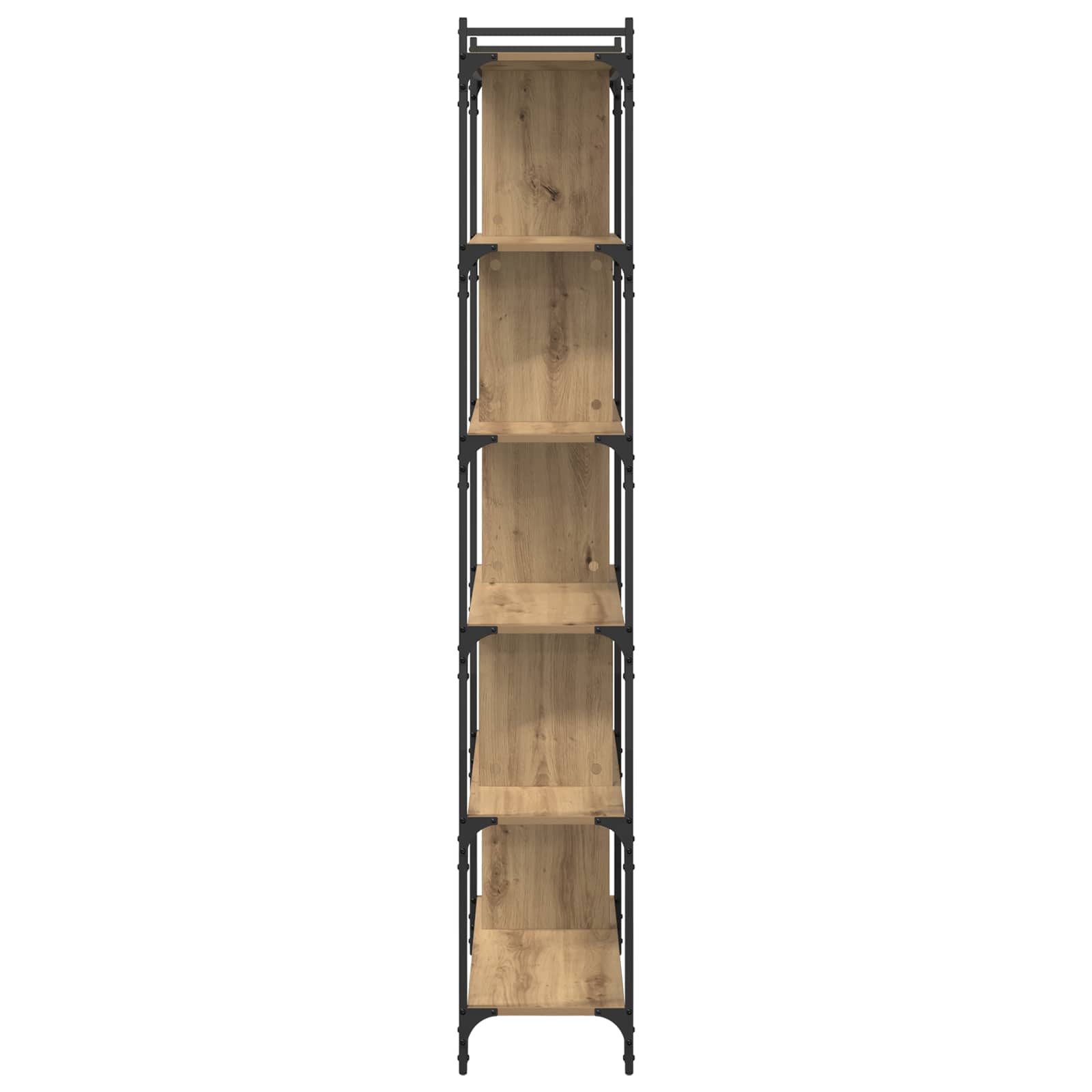 vidaXL Bookcase 5-Tier 76 x 32 x 192 cm Engineered Wood Artisan oak 6
