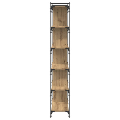 vidaXL Bookcase 5-Tier 76 x 32 x 192 cm Engineered Wood Artisan oak 6