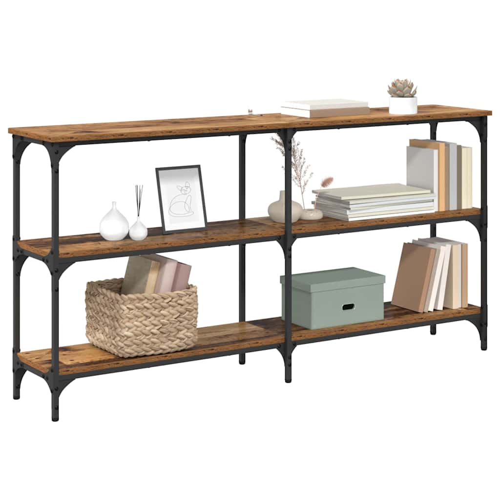vidaXL Console Table Old Wood 150 x 29 x 75 cm 3