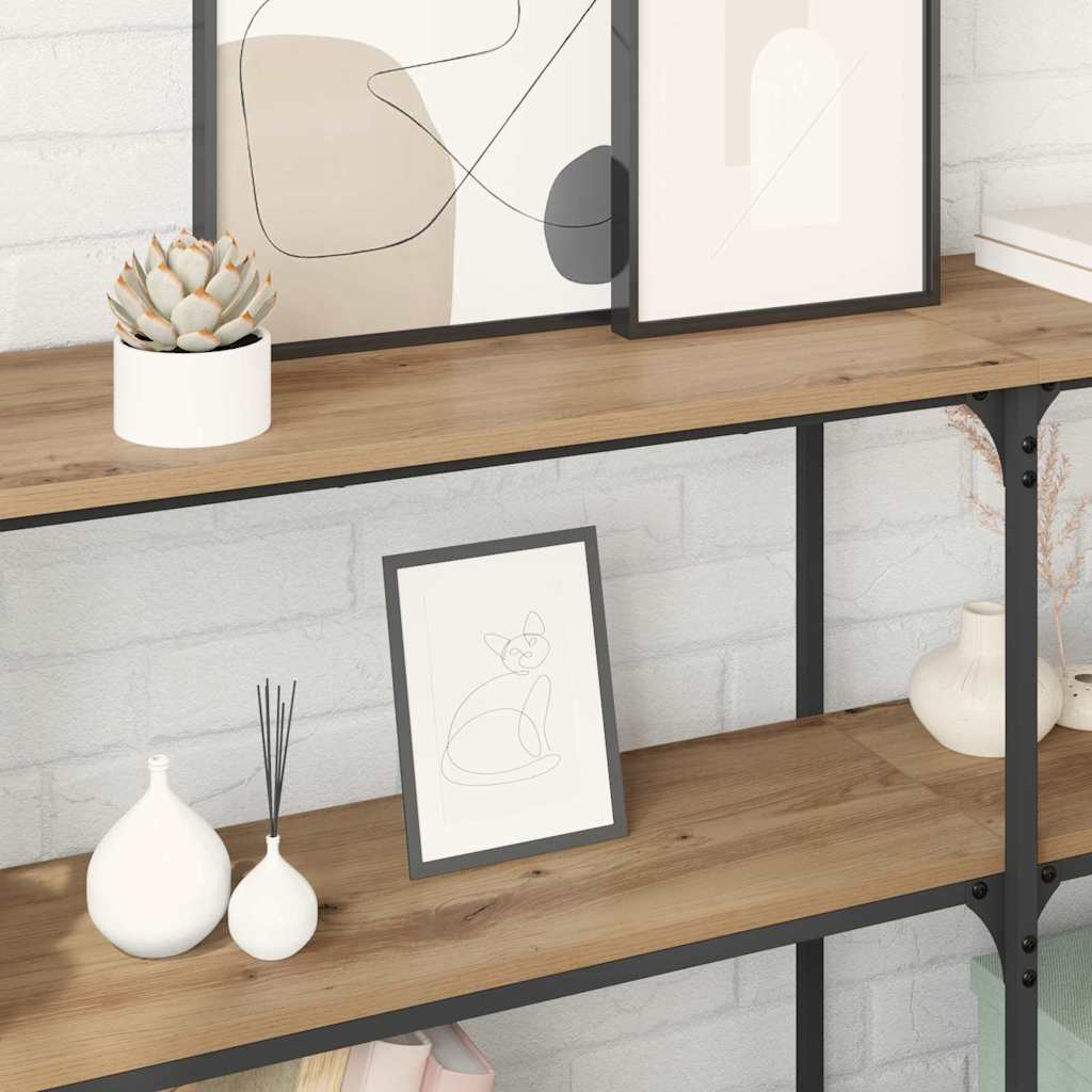 vidaXL Console Table Artisan Oak 150 x 29 x 75 cm 4