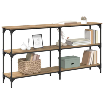 vidaXL Console Table Artisan Oak 150 x 29 x 75 cm 3