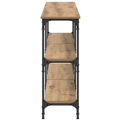 vidaXL Console Table Artisan Oak 150 x 29 x 75 cm 6