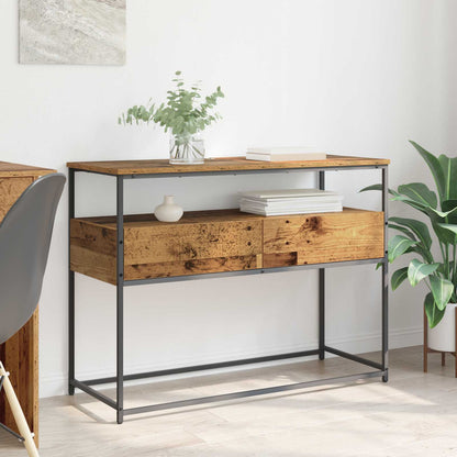 vidaXL Console Table Old Wood 100 x 40 x 75 cm Engineered Wood 1