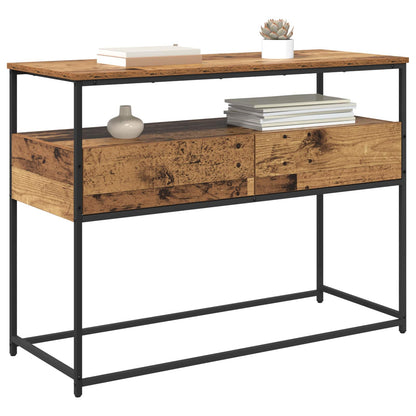 vidaXL Console Table Old Wood 100 x 40 x 75 cm Engineered Wood 3