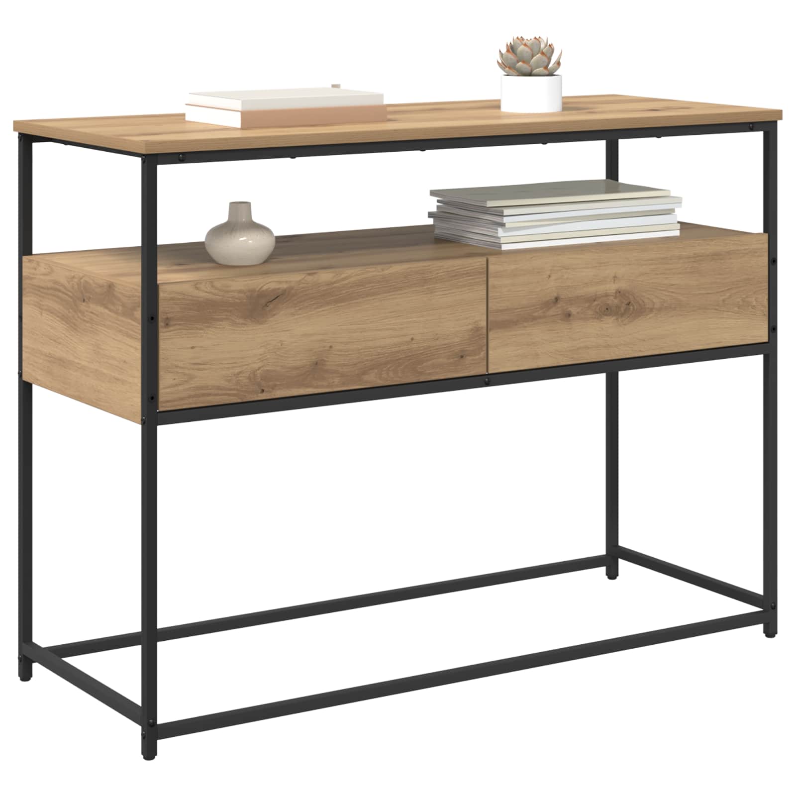 vidaXL Console Table Artisan Oak 100 x 40 x 75 cm Engineered Wood 3