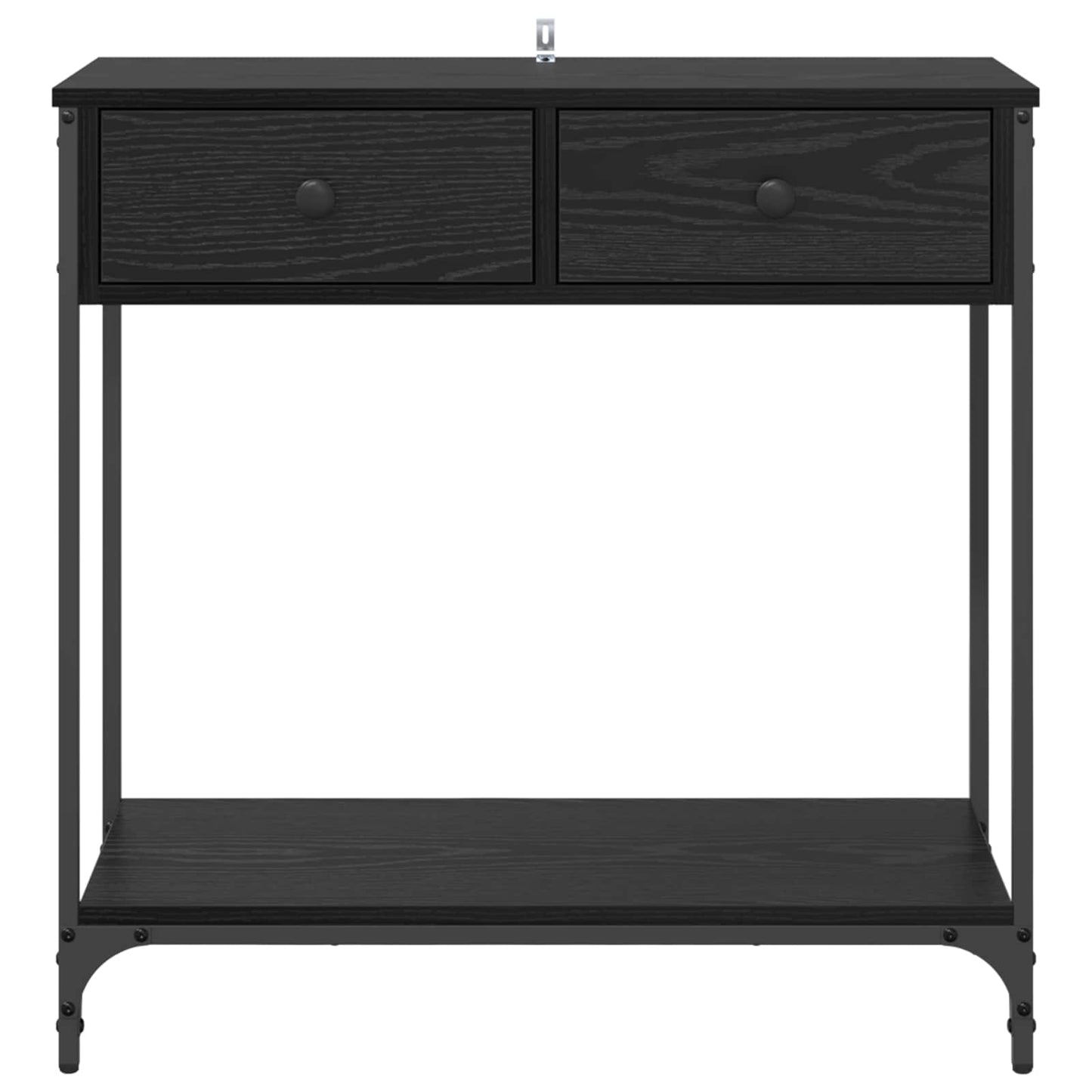 vidaXL Console Table Black Oak 75 x 34.5 x 75 cm Engineered Wood 6