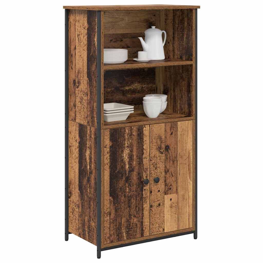 vidaXL Highboard Old Wood 62 x 36 x 121.5 cm Engineered Wood 3