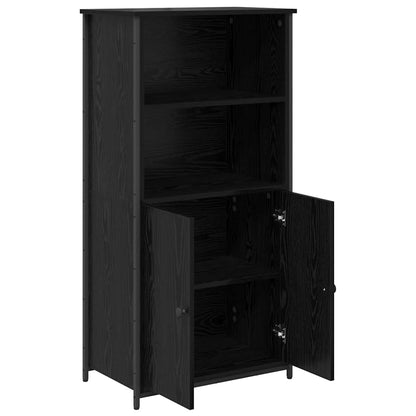vidaXL Highboard Black Oak 62 x 36 x 121.5 cm Engineered Wood 5