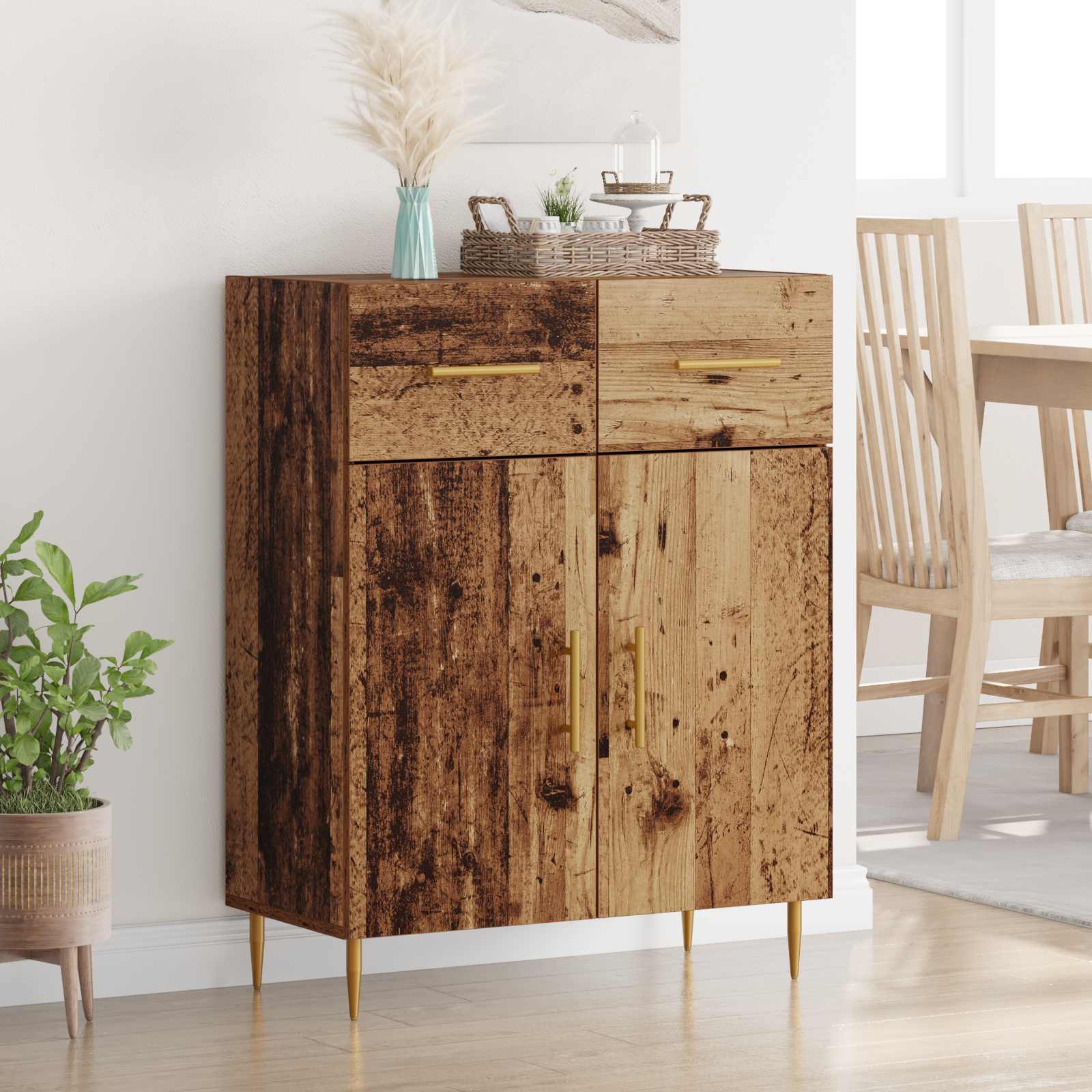 vidaXL Sideboard Old Wood 69.5 x 34 x 90 cm Engineered Wood 1