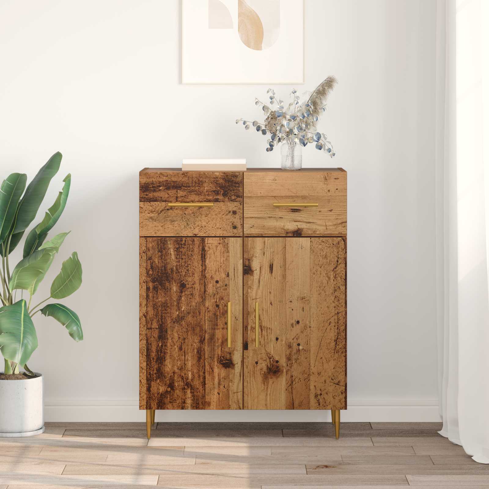 vidaXL Sideboard Old Wood 69.5 x 34 x 90 cm Engineered Wood 4