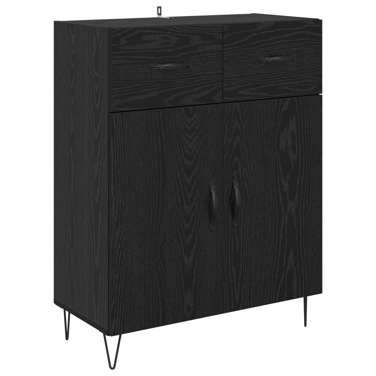 Sideboard 69,5x34x90 cm Engineered Wood Black oak