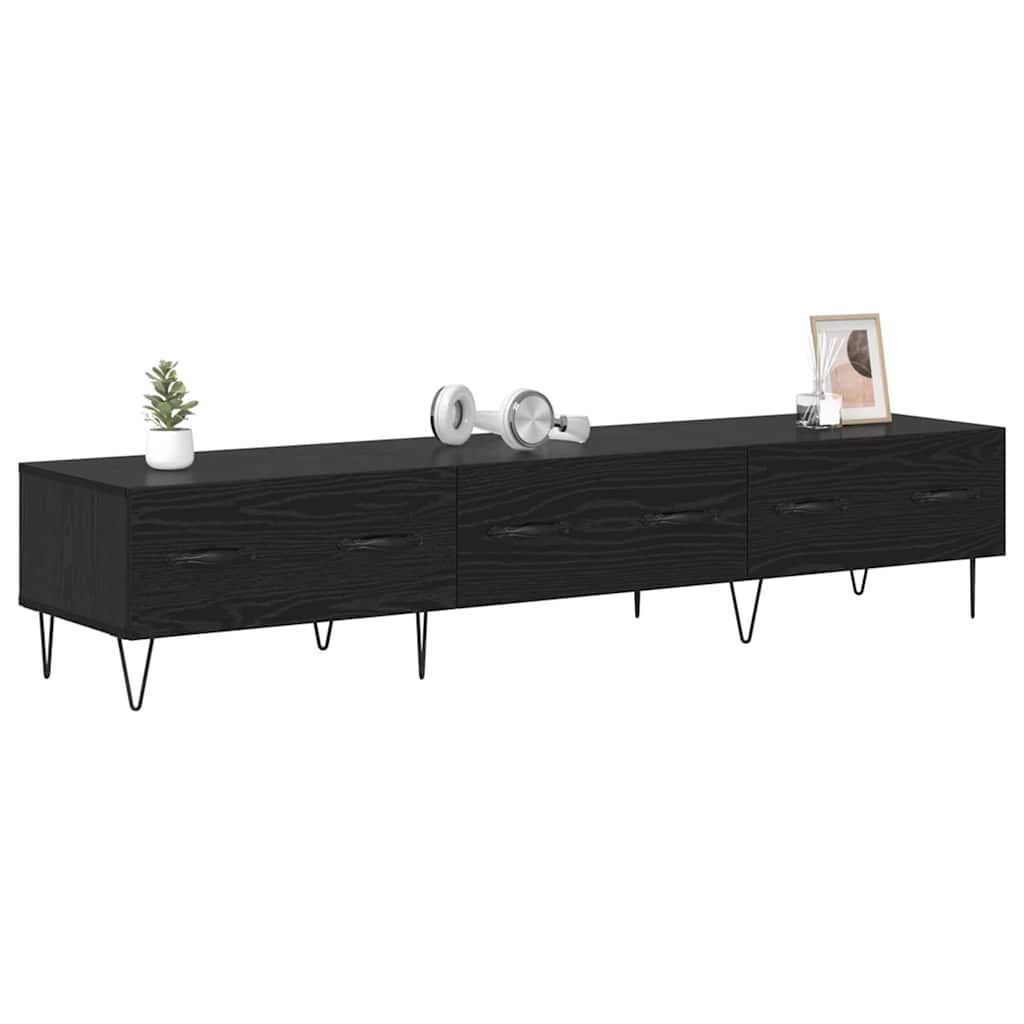 vidaXL Black Oak Engineered Wood 3