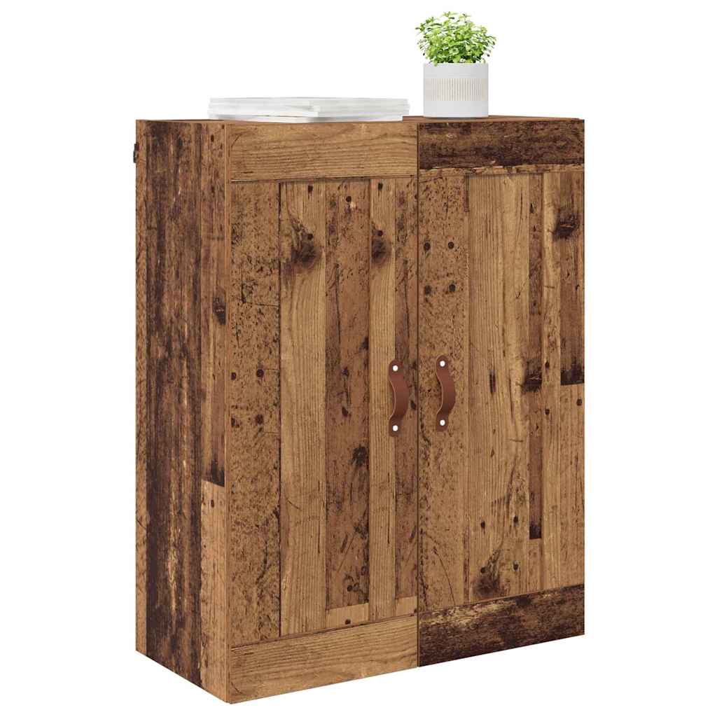 vidaXL Wall Mounted Cabinet Old Wood 69.5 x 34 x 90 cm Engineered Wood 3