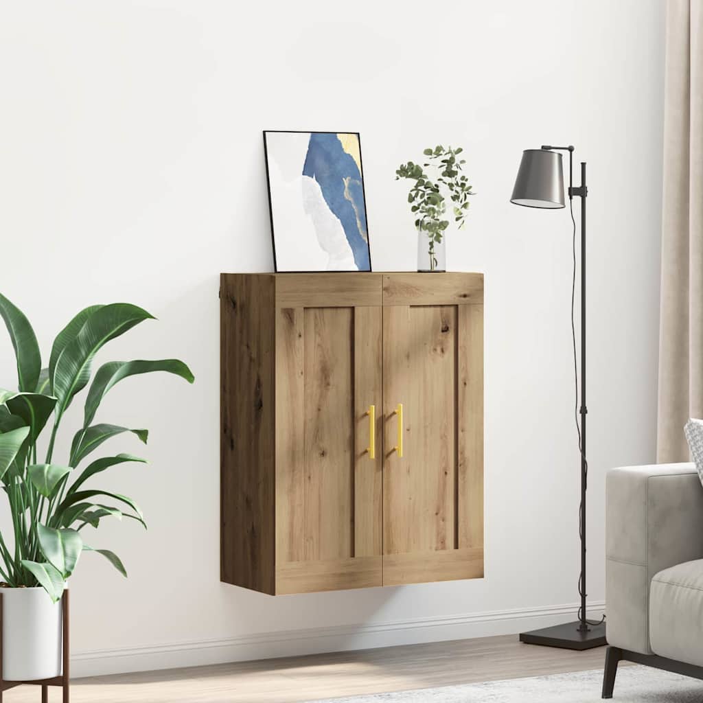vidaXL Wall Mounted Cabinet Artisan Oak 69.5 x 34 x 90 cm 4