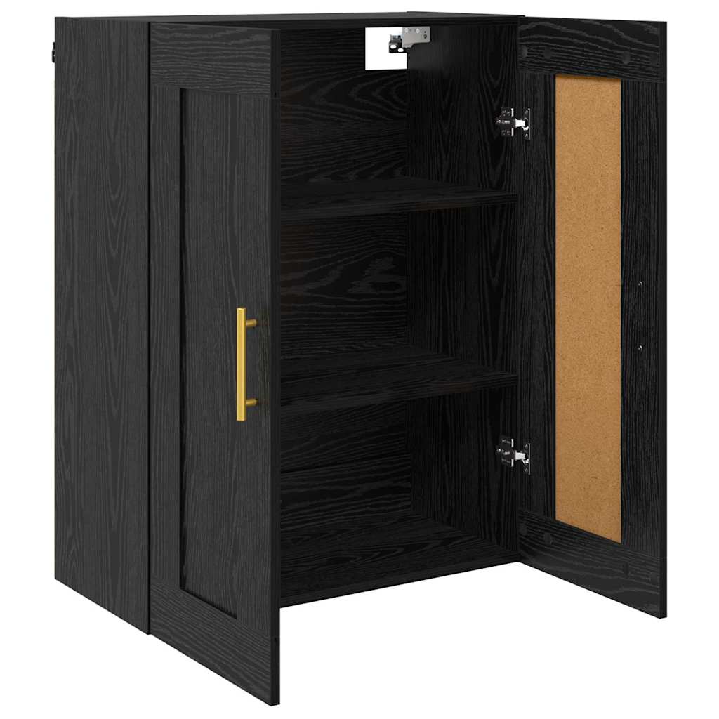 vidaXL Wall Mounted Cabinet Black Oak 69.5 x 34 x 90 cm 5