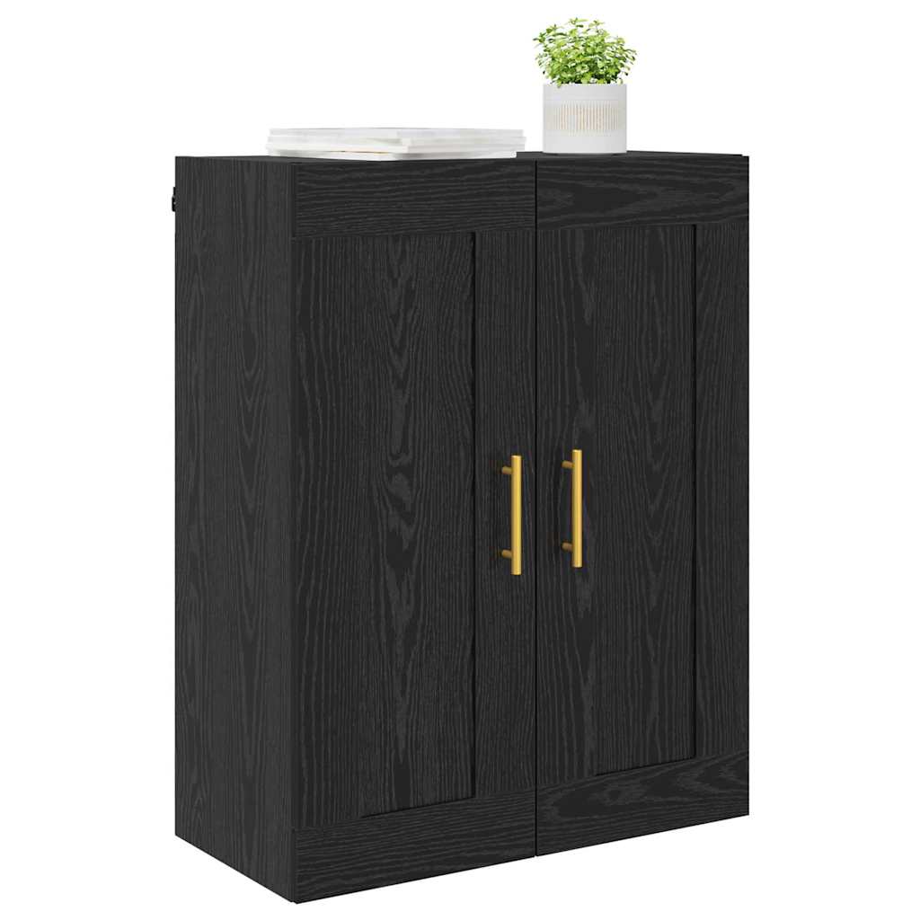 vidaXL Wall Mounted Cabinet Black Oak 69.5 x 34 x 90 cm 3