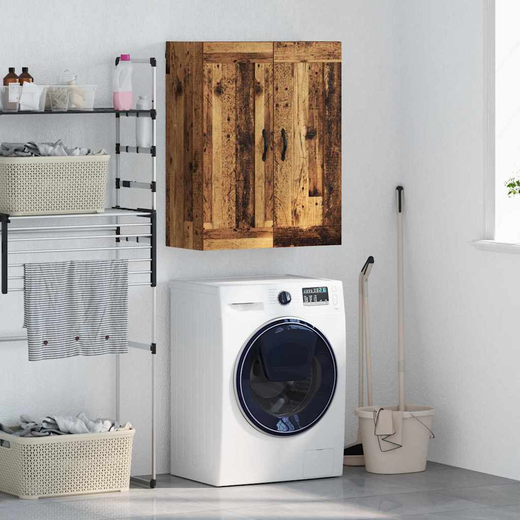 vidaXL Wall Mounted Cabinet Old Wood 69.5 x 34 x 90 cm Engineered Wood 1