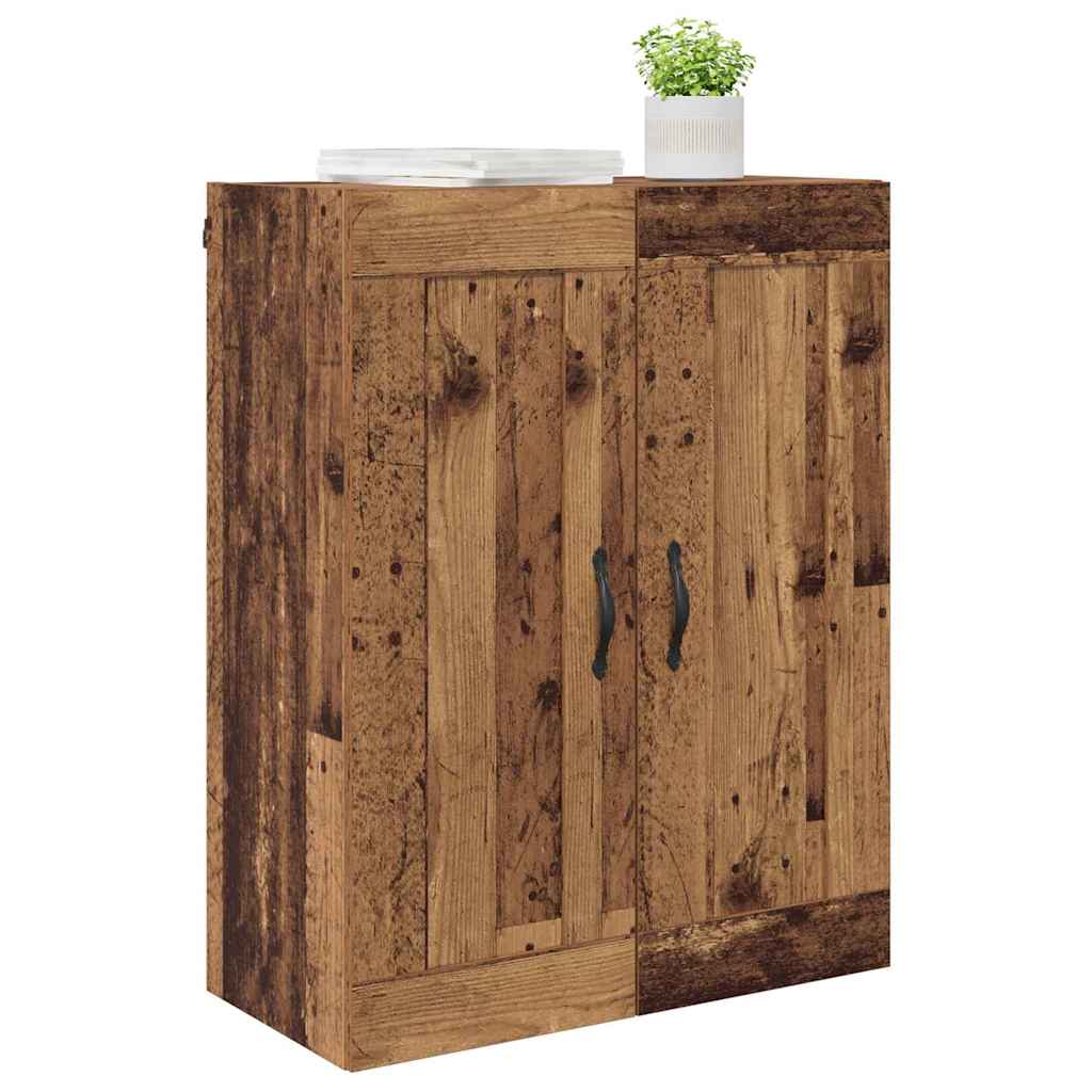 vidaXL Wall Mounted Cabinet Old Wood 69.5 x 34 x 90 cm Engineered Wood 3