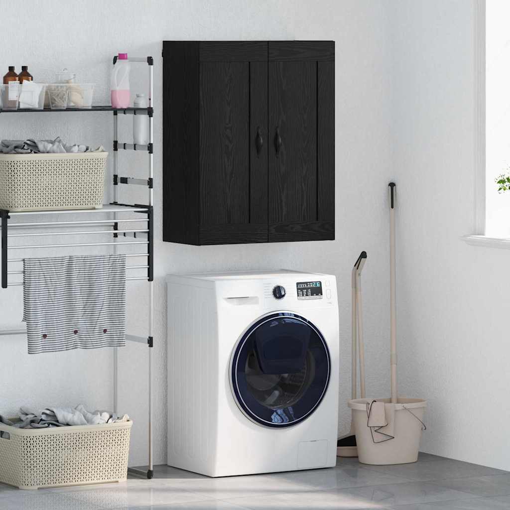 vidaXL Wall Mounted Cabinet Black Oak 69.5 x 34 x 90 cm 1