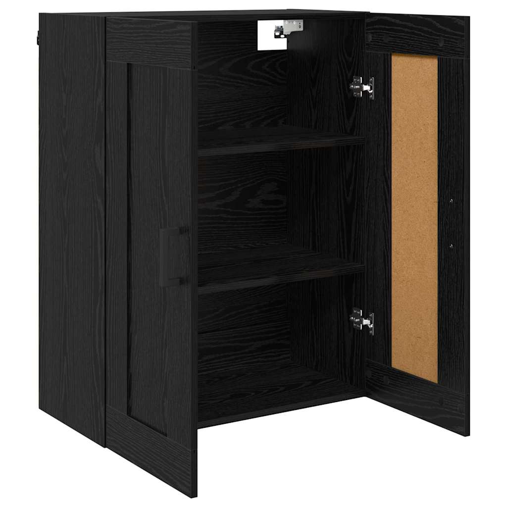 vidaXL Wall Mounted Cabinet Black Oak 69.5 x 34 x 90 cm 3