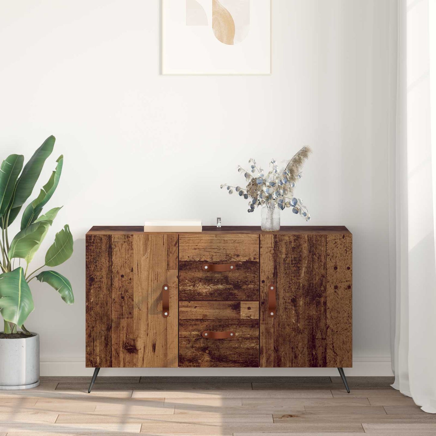 vidaXL Sideboard Old Wood 100 x 36 x 60 cm Engineered Wood 4