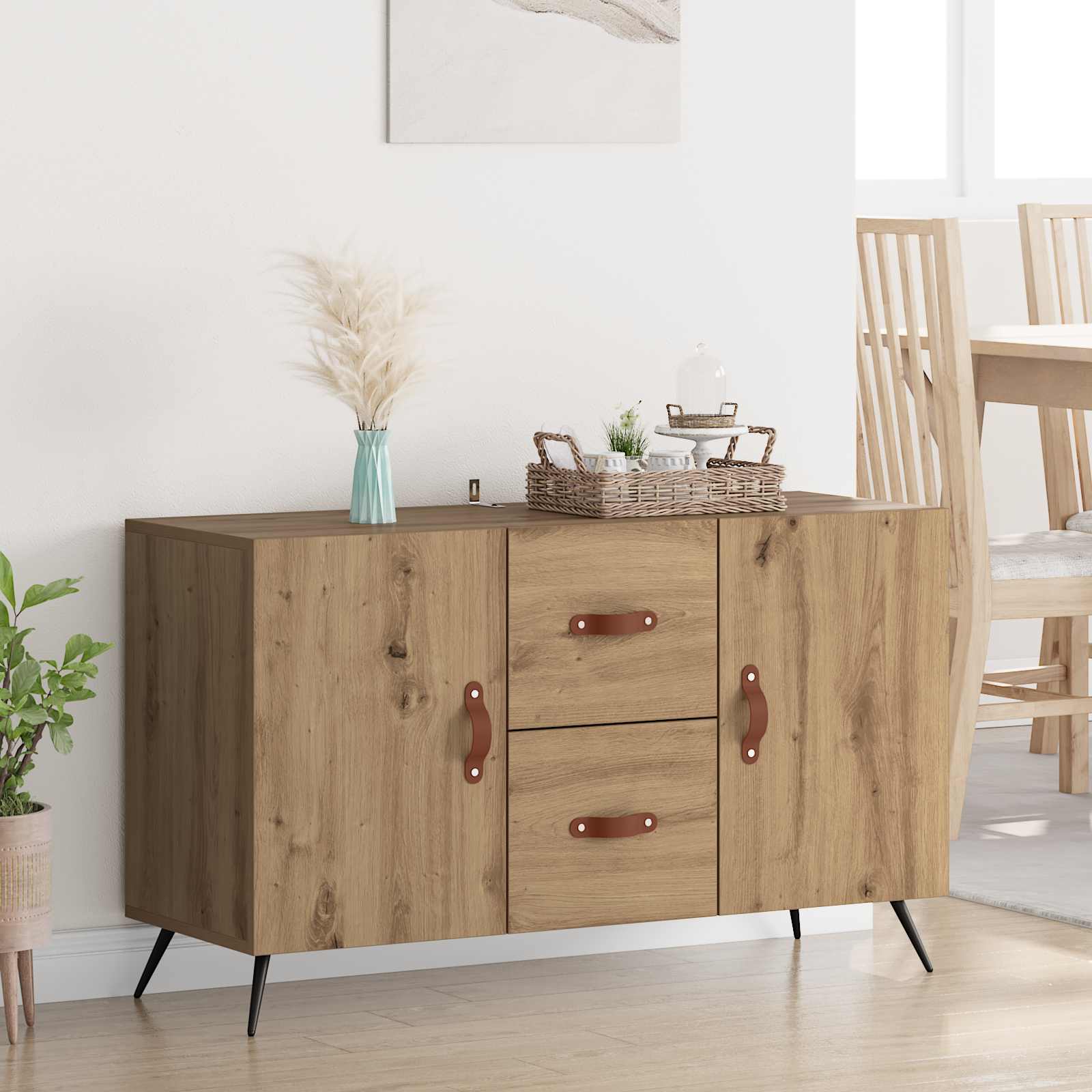 vidaXL Sideboard Artisan Oak 100 x 36 x 60 cm Engineered Wood 1