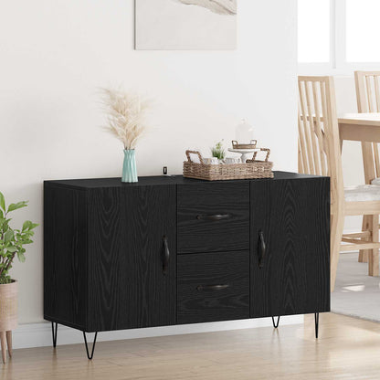 vidaXL Sideboard Black Oak 100 x 36 x 60 cm Engineered Wood 1