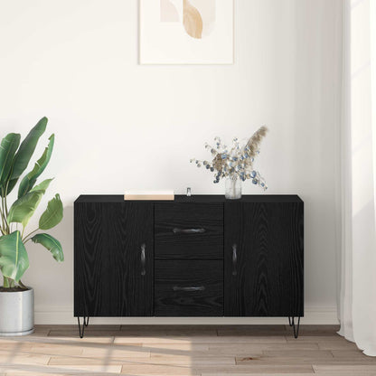 vidaXL Sideboard Black Oak 100 x 36 x 60 cm Engineered Wood 4