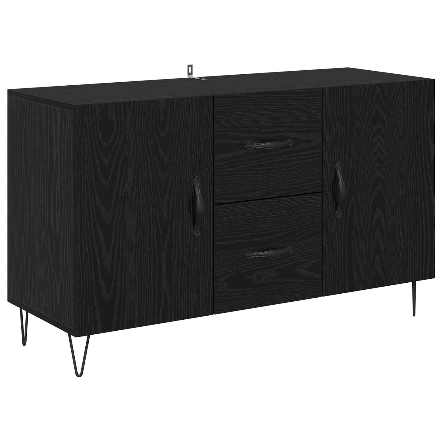 vidaXL Sideboard Black Oak 100 x 36 x 60 cm Engineered Wood 2