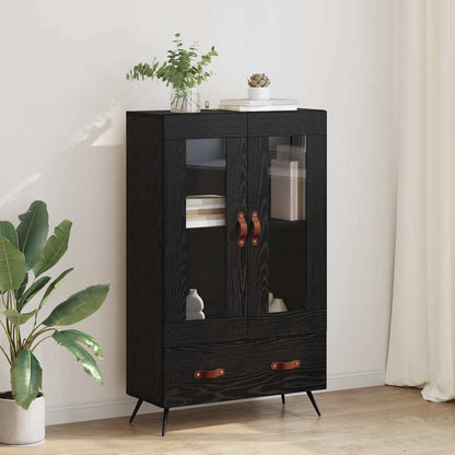 vidaXL Highboard Black Oak 69.5 x 31 x 115 cm 1